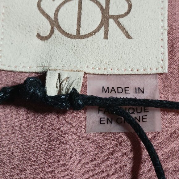 NEW Chaser Beaded Star Long Slit Sleeve Maxi Dress in Rosebud/Dusty Rose, Size M - Picture 11 of 15